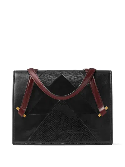 Versace Severine Python-effect Leather Shoulder Bag In Multi