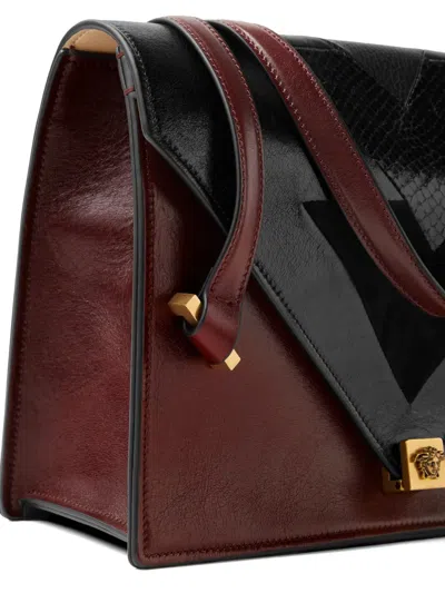 Versace Severine Python-effect Leather Shoulder Bag In Multi