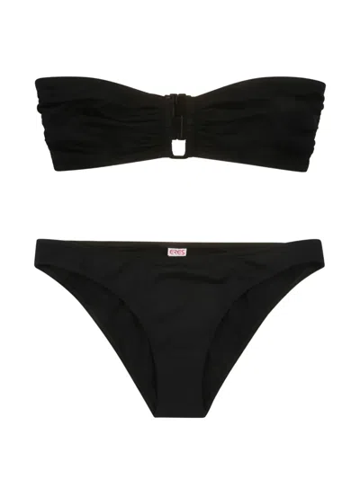 Eres Ruched Bikini Bra In Black