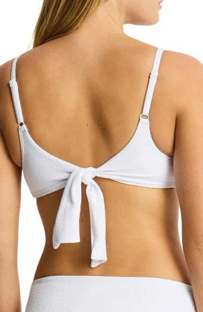 Sea Level Ring Bikini Top In White