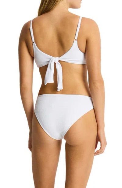 Sea Level Ring Bikini Top In White