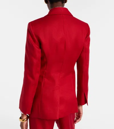 Max Mara Linen Blazer Jackets Red In Red