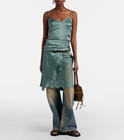 Acne Studios Brown Leather Belts Strap Sandals In Brown