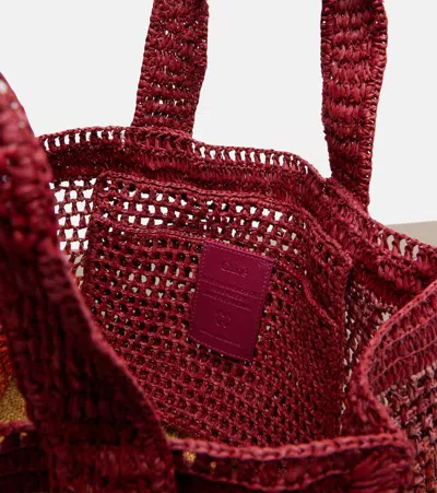 Chloé Womens Multicolor Orange Summer Banana East-west Raffia Tote Bag In Multi
