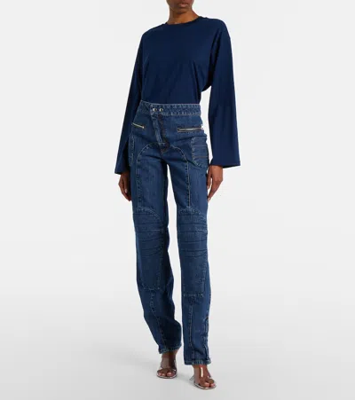 Jean Paul Gaultier Patchwork Jeans In Blue