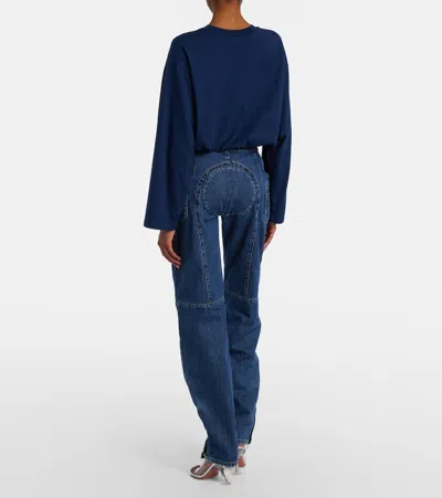 Jean Paul Gaultier Patchwork Jeans In Blue