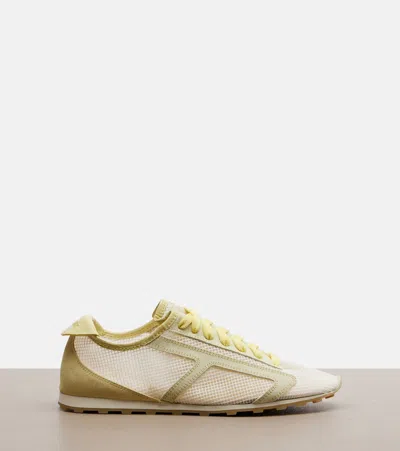 Jacquemus Low Top Sneakers Suede Mesh Rubber Sole In Animal Print