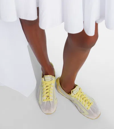 Jacquemus Low Top Sneakers Suede Mesh Rubber Sole In Animal Print