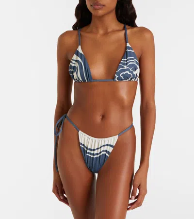Sir Lilou String Briefs Liora Charcoal Blue In Blue