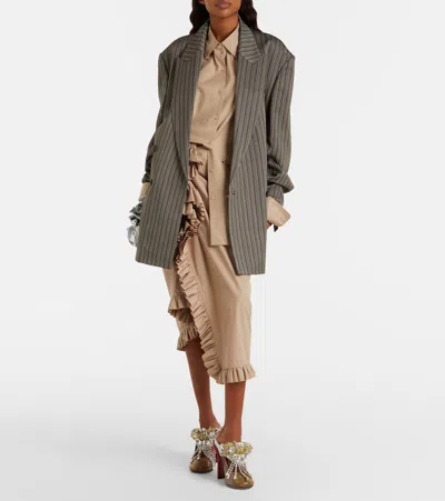 Dries Van Noten Patchwork Leather Mules With Decoration In Burgundy