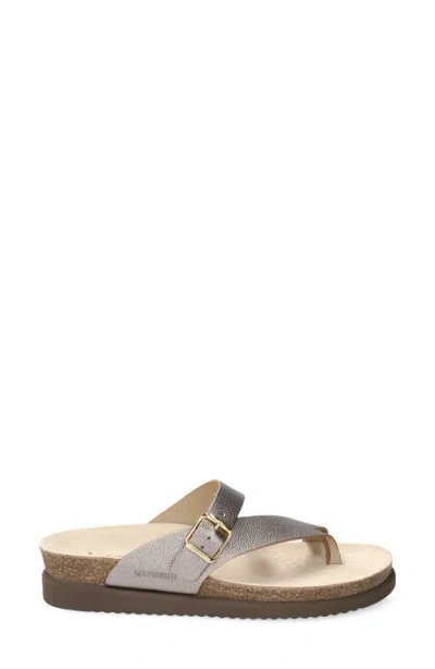 Mephisto Helen Toe Loop Sandal In Gray