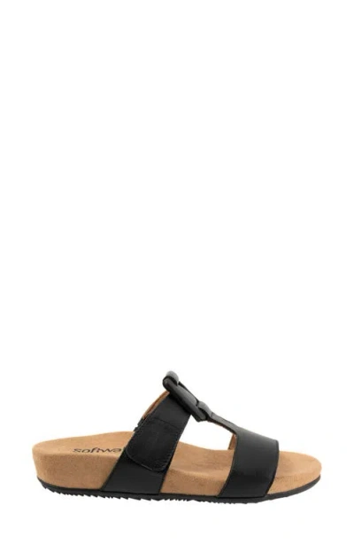 Softwalk Wide Width Bexley Sandal In Black
