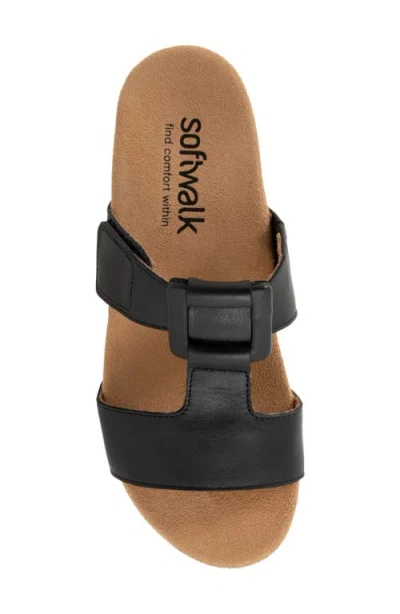 Softwalk Wide Width Bexley Sandal In Black