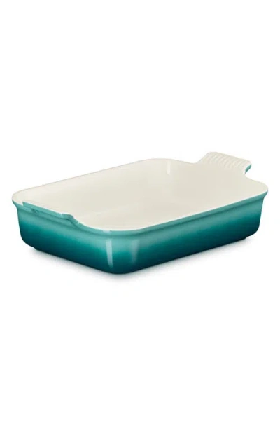 Le Creuset Heritage 4-quart Rectangular Stoneware Dish In Blue