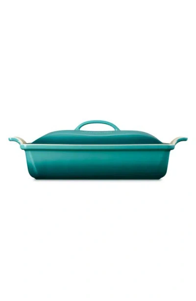 Le Creuset 4-quart Rectangular Stoneware Casserole With Lid In Blue