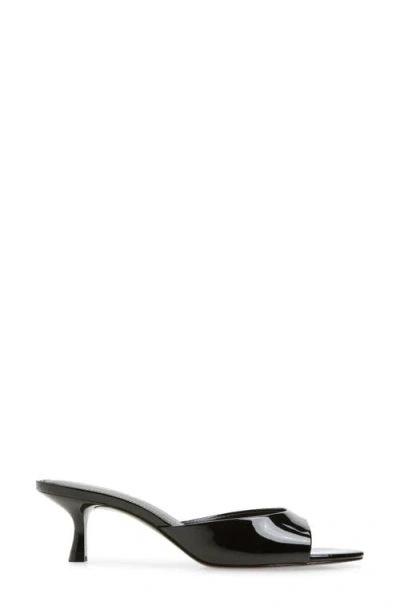 Mango Kitten-heel Sandals With Strap Black In Black