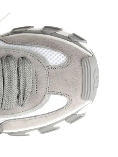 Dolce & Gabbana Dg Country Road Sneaker In Leather And Fabric In Multi