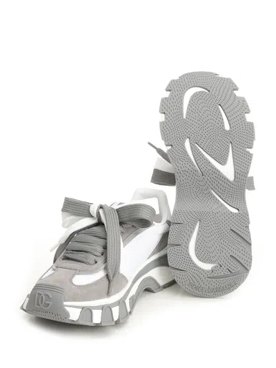 Dolce & Gabbana Dg Country Road Sneaker In Leather And Fabric In Multi