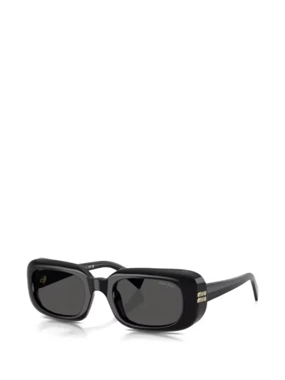 Miu Miu 52mm Rectangular Sunglasses In Black