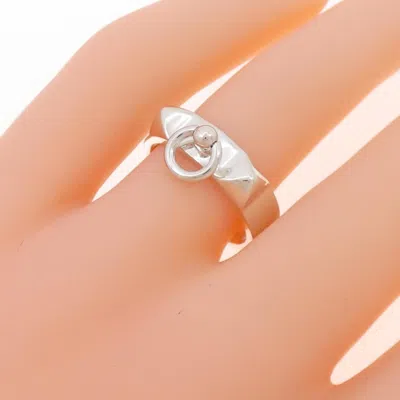 Pre-owned Hermes Silver Silver 925 Band Ring ()