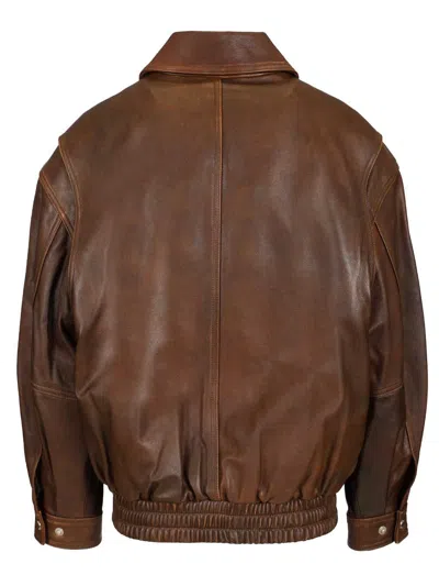 Dunst Oversized Bomber Jacket Jackets Brown In Multi