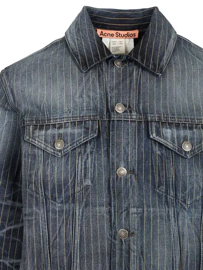 Acne Studios Patchwork Denim Jacket Jackets Blue In Blue
