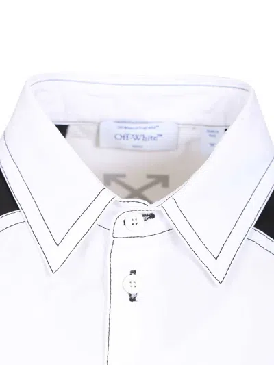 Off-white Race Logo Panel Shirt In White