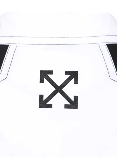 Off-white Race Logo Panel Shirt In White
