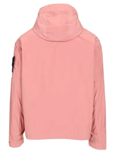 Stone Island Light Compact Touch Poly-tc Jacket In Pink