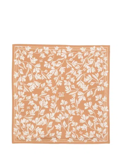Max Mara Eclectic Geometric Pattern Scarf In Metallic
