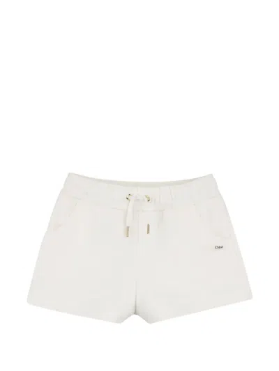 Chloé Drawstring Shorts In White