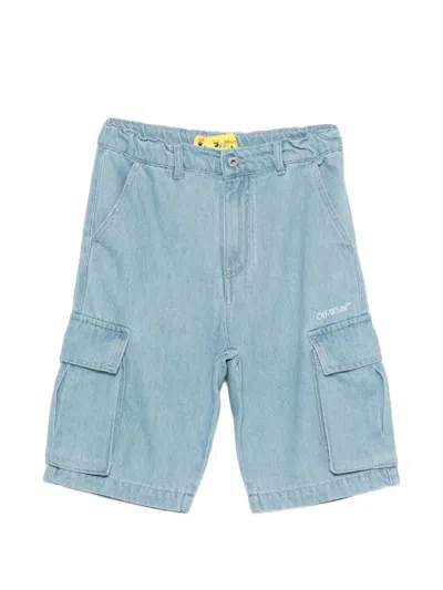 Off-white Cargo-pocket Shorts In Blue