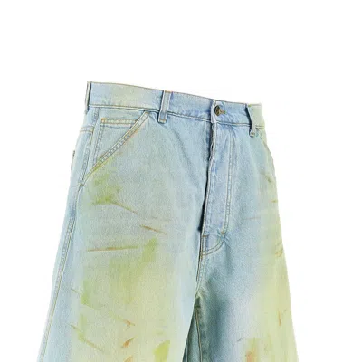 C.9.3 Stained-effect Denim Shorts In Multi