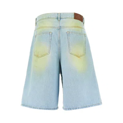 C.9.3 Stained-effect Denim Shorts In Multi