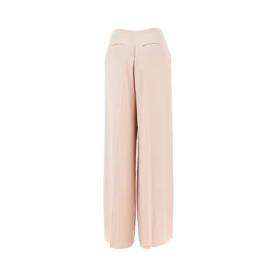 Pinko Limoncello Pink Pants With Concealed Front Closure In Tech Fabric Woman