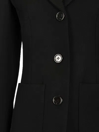 Loewe Wool Twill Jacket Jackets Black In Multi