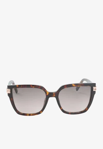 Chopard Eyewear Square Frame Sunglasses In Brown