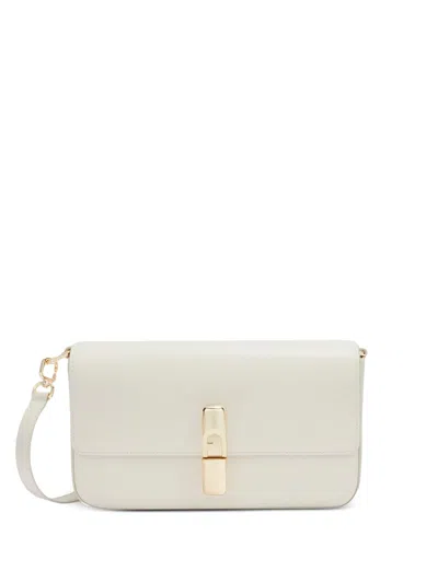 Furla Iride Crossbody Bag In Fine Hammered Leather In Purple