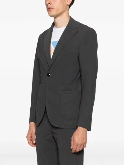 P.m.d.s Louis Patch-pocket Blazer In Gray