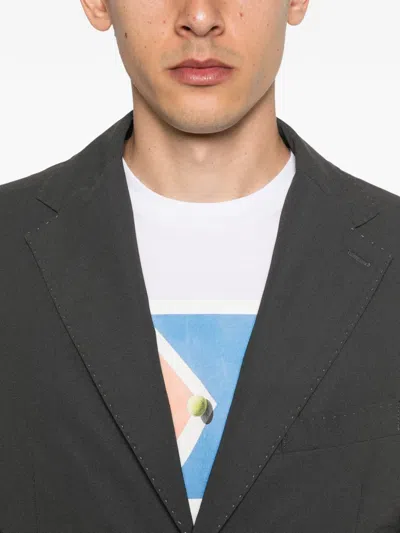 P.m.d.s Louis Patch-pocket Blazer In Gray