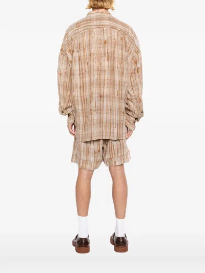 Ziggy Chen Plaid Jacket In Neutral