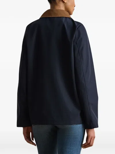 Ralph Lauren Collared Barn Coat In Multi