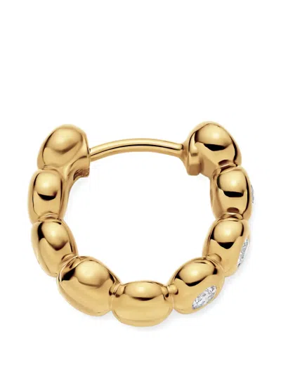 David Yurman Bezel Set Hoop Earrings In Pattern