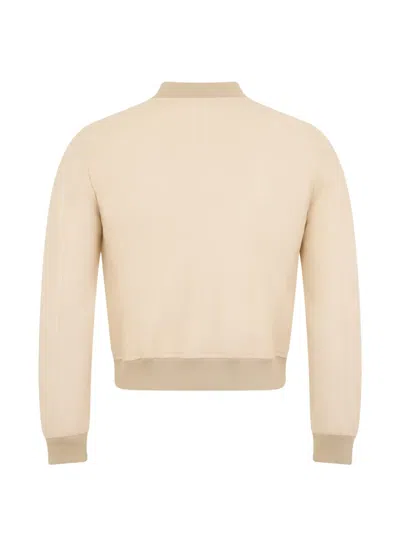Moorer Leather Bomber Jacket In Multi