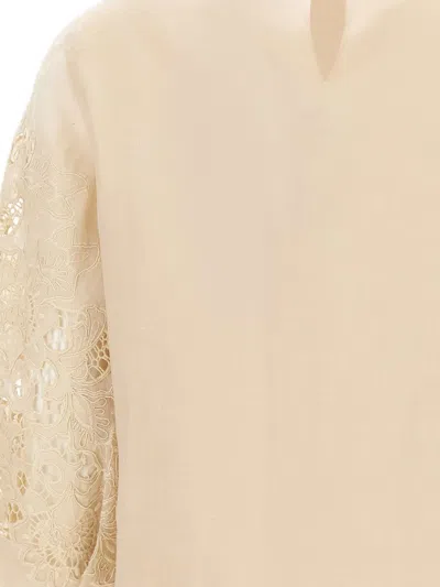 Max Mara Macramé Sleeve Blouse In Multi