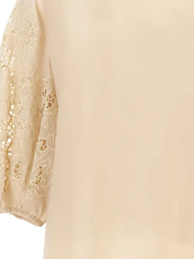 Max Mara Macramé Sleeve Blouse In Multi