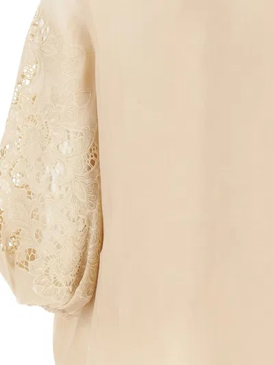 Max Mara Macramé Sleeve Blouse In Multi