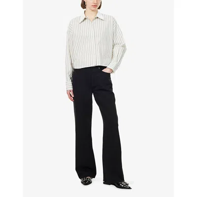 Rag & Bone Marin Stripe Layered Shirt In Cream Stripe In Multi