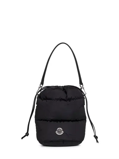 Moncler Caradoc Fabric Bucket Bag With Adjustable Strap In Black