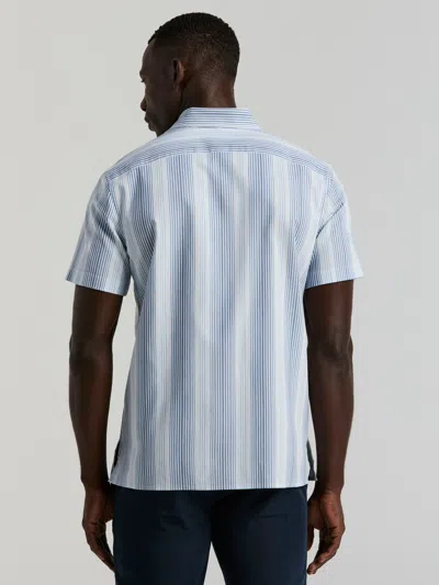 Perry Ellis Men's Variegated Stripe Short-sleeve Shirt In Burgundy